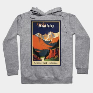 Rocky Mountain National Park Vintage Travel Poster Hoodie